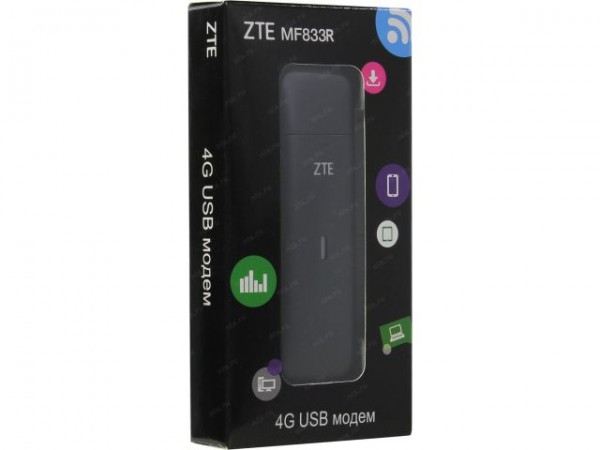 Модем ZTE MF833R 2G/3G/4G, внешний, черный