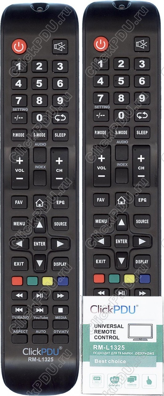 Huayu RM-L1325 DEXP/DNS/DOFLER универсальный пульт для тв